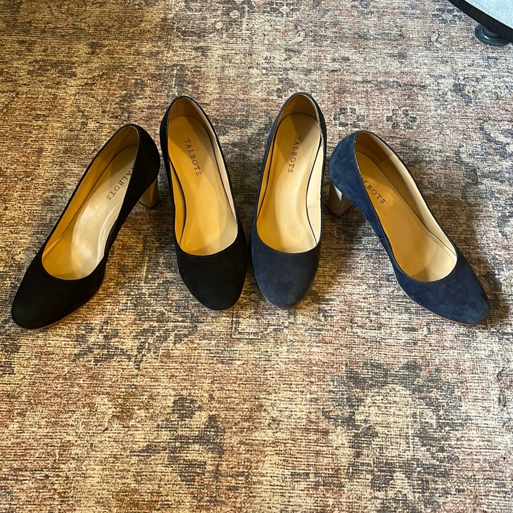 Bundle Talbots suede pumps. EUC worn once. Size 8
